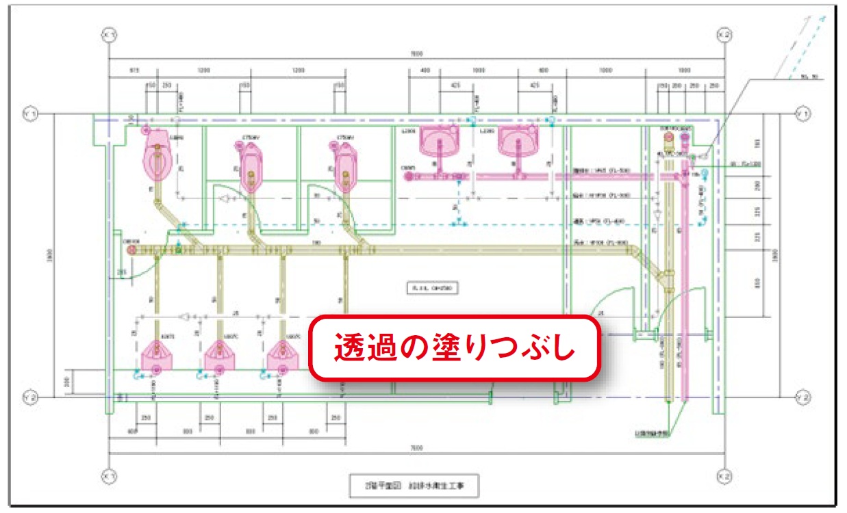 透過の塗りつぶし機能